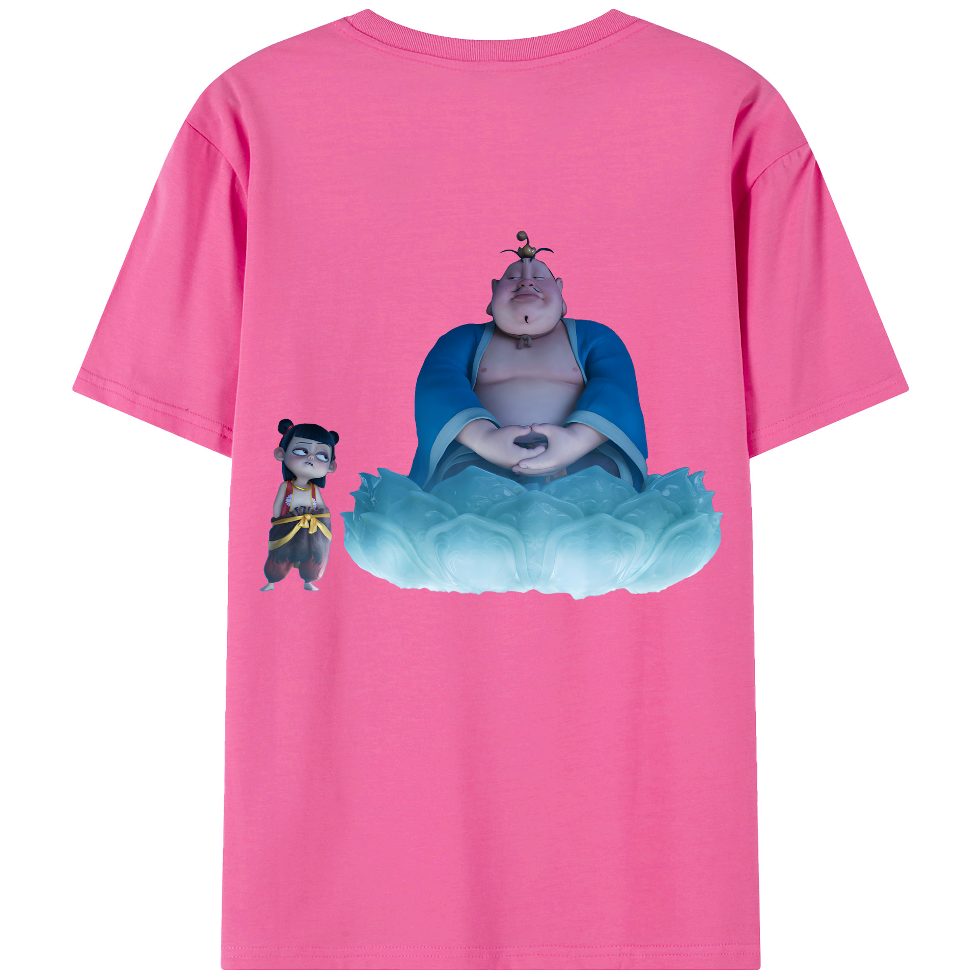（画像用） Ne Zha 2 ナタ 魔童の大暴れ レディース半袖Tシャツ(バックプリント)